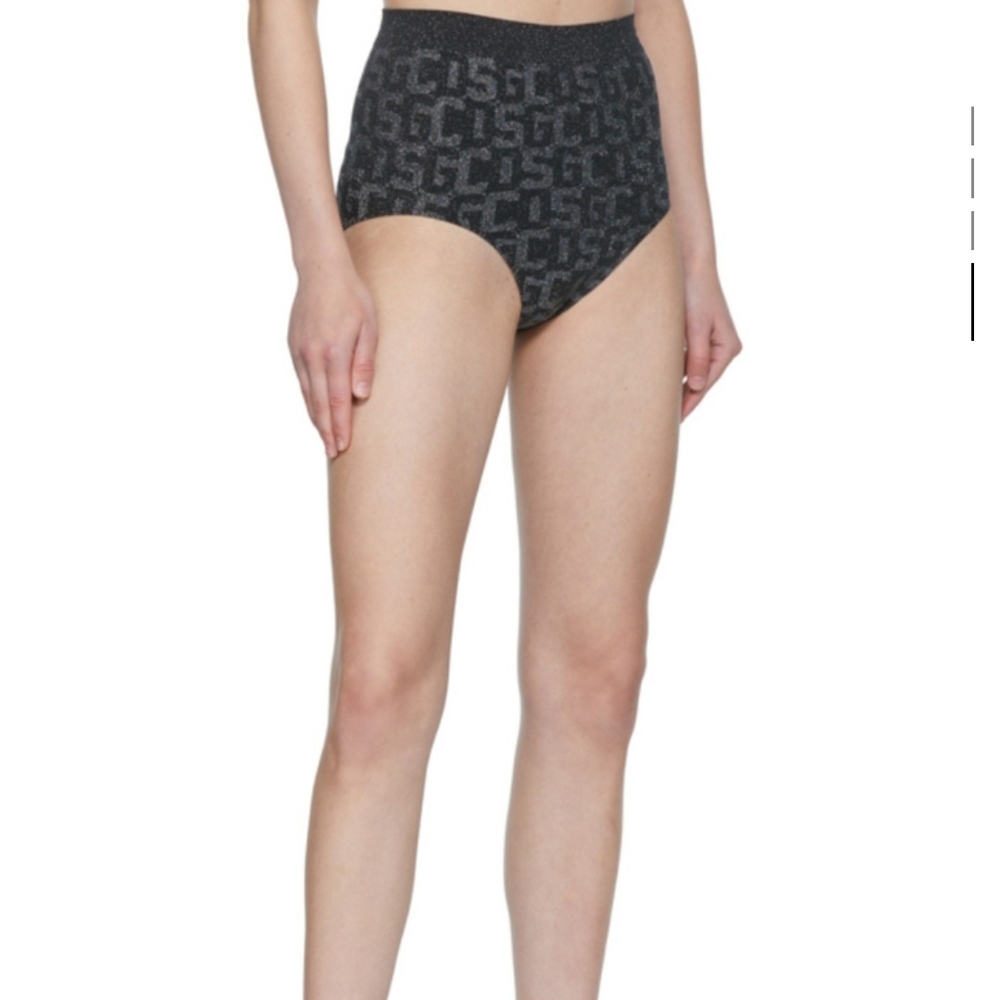 Black and Gray High Waist Shorts